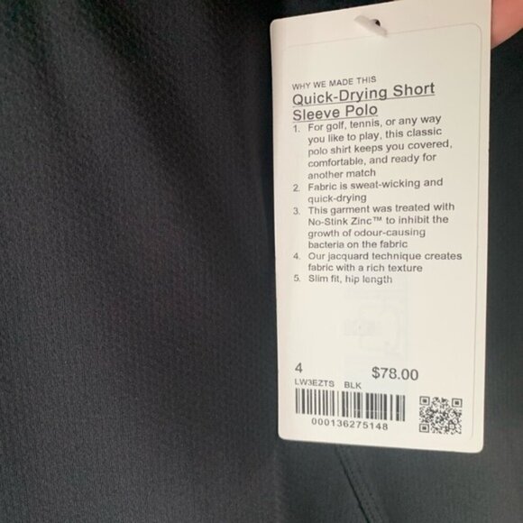 Quick-Drying Short Sleeve Polo - Black - Picture 4 of 6